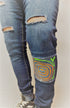 Men's YL Patched Skinny Fit Stretch Jean